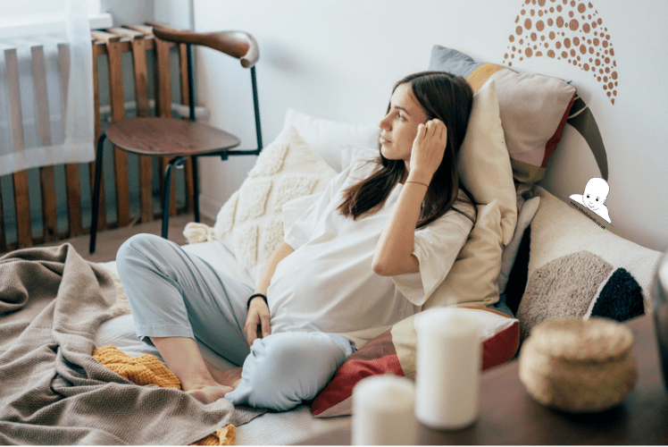 woman practising hypnobirthing